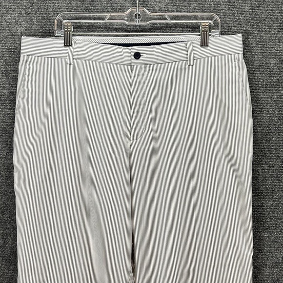 Nike Golf Mens Dri-Fit Pinstripe Pants Gray White 36x30 Performance Style 433251 - Picture 2 of 14